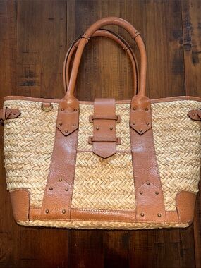 J. Crew Straw Tote Bag